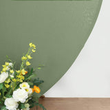 Dusty Sage Green Round Spandex Fit Party Backdrop Stand Cover