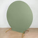 Dusty Sage Green Round Spandex Fit Party Backdrop Stand Cover