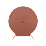 7.5ft Terracotta (Rust) Round Spandex Fit Party Backdrop Stand Cover