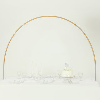 <h3 style="margin-left:0px;"><strong>Add a Touch of Elegance with the Gold Round Top Table Arch Frame</strong>