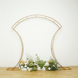 7ft Gold Double-Curved Metal Arch Frame – Backdrop, Balloon & Flower Arrangement Display Stand