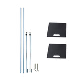 Adjustable Pipe and Drape Backdrop Stand with Double Cross Bars, Silver Aluminum Frame