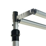 Adjustable Pipe and Drape Backdrop Stand with Double Cross Bars, Silver Aluminum Frame