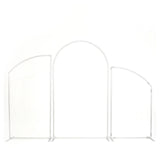 Clear acrylic arch display frames set on a white background#whtbkgd