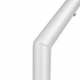 White curved metal handrail on a white background