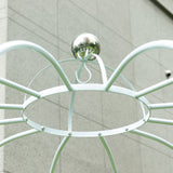 10ft White Metal Birdcage Ceremony Arch – Garden Gazebo Pergola Arbor Trellis