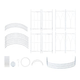 10ft White Metal Birdcage Ceremony Arch – Garden Gazebo Pergola Arbor Trellis