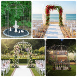 10ft White Metal Birdcage Ceremony Arch – Garden Gazebo Pergola Arbor Trellis