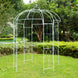 10ft White Metal Birdcage Ceremony Arch – Garden Gazebo Pergola Arbor Trellis