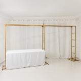 6ftx12ft Gold Rectangular Arbor - Freestanding 6' High Over the Table Stand, Backdrop Stand