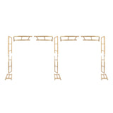 6ftx12ft Gold Rectangular Arbor - Freestanding 6' High Over the Table Stand, Backdrop Stand