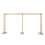 6ftx12ft Gold Rectangular Arbor - Freestanding 6' High Over the Table Stand, Backdrop Stand