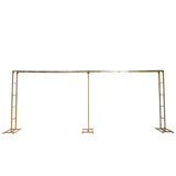 6ftx16ft Gold Rectangular Arbor - Freestanding 6' High Over the Table Stand, Backdrop Stand