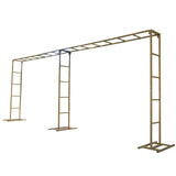 6ftx16ft Gold Rectangular Arbor - Freestanding 6' High Over the Table Stand, Backdrop Stand