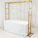 6ftx6ft Gold Square Arbor - Freestanding 6' High Over the Table Stand, Backdrop Stand