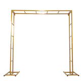 6ftx6ft Gold Square Arbor - Freestanding 6' High Over the Table Stand, Backdrop Stand#whtbkgd