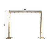 6ftx8ft Gold Rectangular Arbor - Freestanding 6' High Over the Table Stand, Backdrop Stand