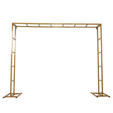 6ftx8ft Gold Rectangular Arbor - Freestanding 6' High Over the Table Stand, Backdrop Stand#whtbkgd