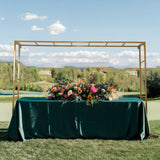 6ftx8ft Gold Rectangular Arbor - Freestanding 6' High Over the Table Stand, Backdrop Stand