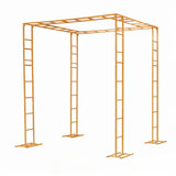 Orange metal frame structure for outdoor events or canopies #whtbkgd