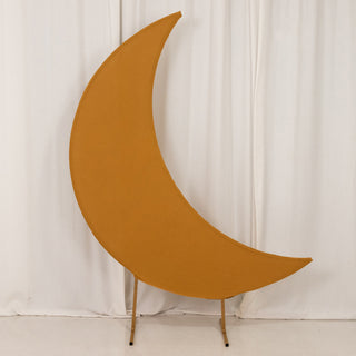 <h3 style="margin-left:0px;"><strong>Create an Elegant Backdrop with Gold Spandex Crescent Moon Arch Cover</strong>