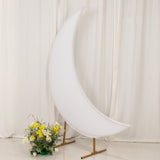 6.5ft White Spandex Crescent Moon Chiara Backdrop Stand Cover, Custom Stretch Fitted Wedding Arch