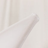 6.5ft White Spandex Crescent Moon Chiara Backdrop Stand Cover, Custom Stretch Fitted Wedding Arch