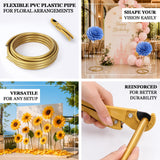 Durable flexible tubing ideal for creating curved floral displays, balloon garlands, and decorati...