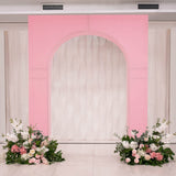 7ft Pink Spandex Backdrop Stand Cover for Rectangular Arc de Triomphe Metal Stand, Stretch Fitted