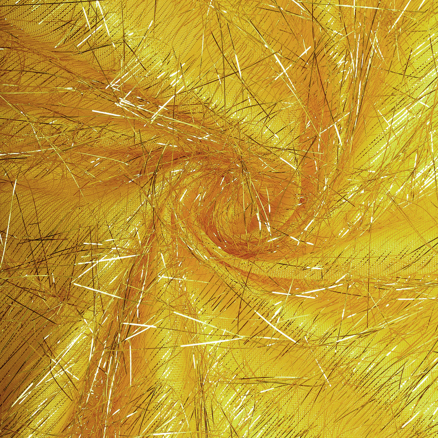 8ft Gold Metallic Fringe Shag Photo Backdrop Drapery Panel, Shimmery Tinsel Polyester#whtbkgd