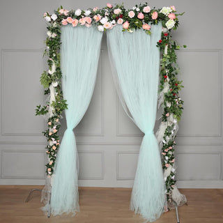 Blue Dual Sided Sheer Tulle Backdrop Curtain Panel - Add Elegance to Your Event Decor