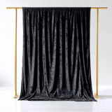 Black velvet backdrop with gold stand for photography.
