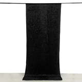 5ftx12ft Black Premium Smooth Velvet Event Curtain Drapes, Privacy Backdrop Event Panel