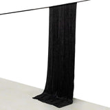 5ftx12ft Black Premium Smooth Velvet Event Curtain Drapes, Privacy Backdrop Event Panel