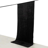 5ftx12ft Black Premium Smooth Velvet Event Curtain Drapes, Privacy Backdrop Event Panel