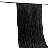 5ftx12ft Black Premium Smooth Velvet Event Curtain Drapes, Privacy Backdrop Event Panel