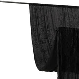 5ftx12ft Black Premium Smooth Velvet Event Curtain Drapes, Privacy Backdrop Event Panel