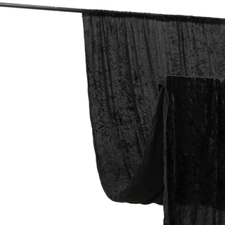 <strong>Elevate Your Space - Black Velvet Privacy Backdrop with Rod Pocket</strong>