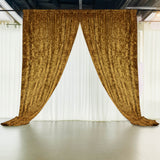 5ftx12ft Gold Premium Smooth Velvet Event Curtain Drapes, Privacy Backdrop Event Panel