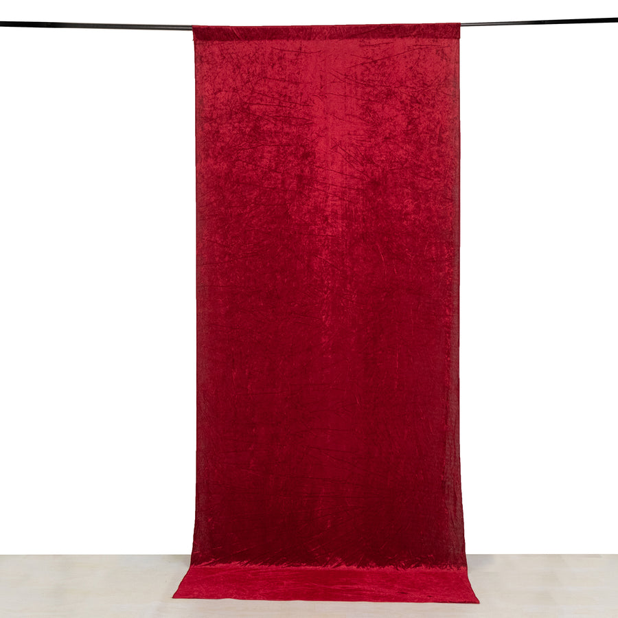 5ftx12ft Red Premium Smooth Velvet Event Curtain Drapes, Privacy Backdrop Event Panel