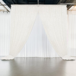 <strong>White Premium Smooth Velvet Event Drapes - Luxurious Privacy, Effortless Elegance</strong>