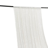 5ftx12ft White Premium Smooth Velvet Event Curtain Drapes, Privacy Backdrop Event Panel