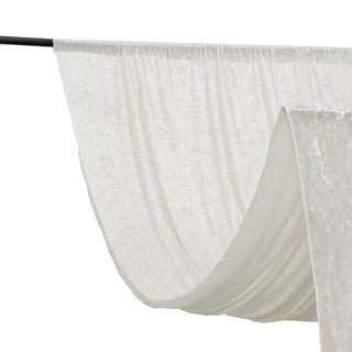 <strong>Elevate Your Space - White Velvet Privacy Backdrop with Rod Pocket</strong>