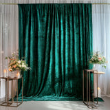 Hunter Emerald Green Smooth Velvet Backdrop Curtain 5x14ft – Premium Event Drape