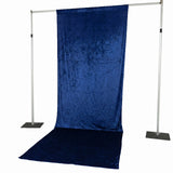 Blue photography backdrop stand with velvet curtain and floor extension