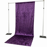 Purple velvet photography backdrop with adjustable stand and floor drape
