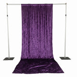 Purple velvet photography backdrop with stand frame and floor drape
