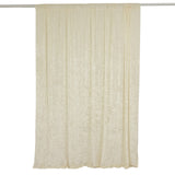 8ft Ivory Premium Velvet Backdrop Stand Curtain Panel, Privacy Drape