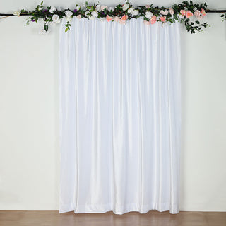 Elevate Your Event Decor with the 8ft White Premium Smooth Velvet Photography Curtain Panel