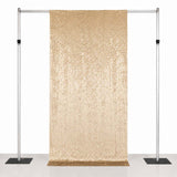 Gold sequin backdrop on adjustable pipe and drape stand for events